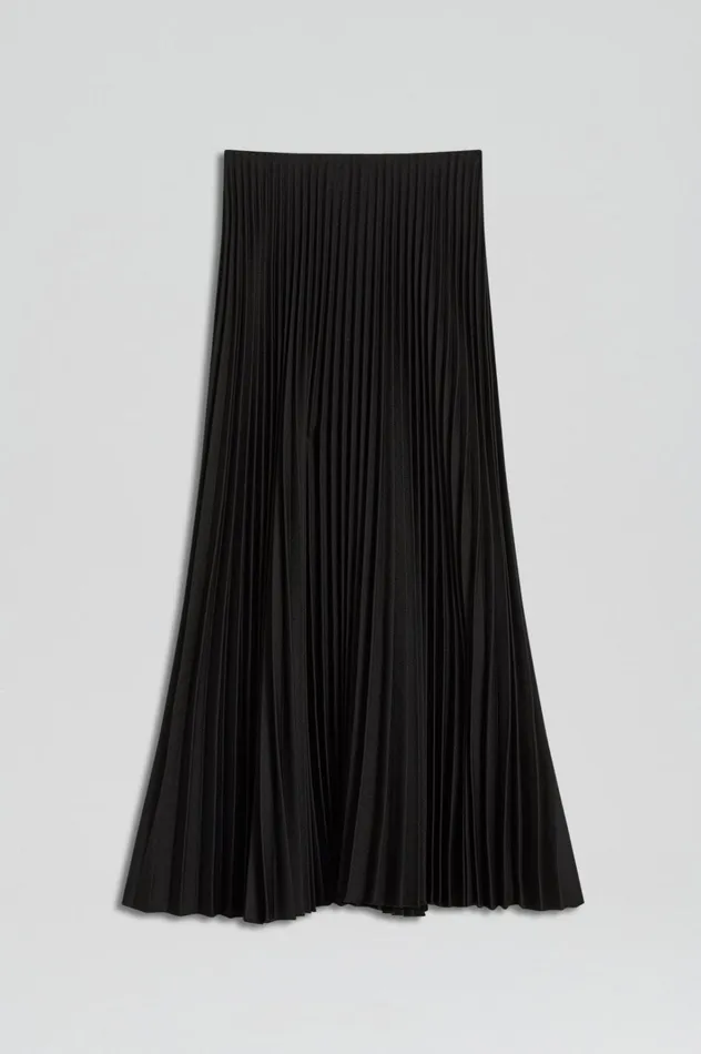 Women Scanlan Theodore Skirts TWILL PLEAT SKIRT Black Women Scanlan Theodore Skirts TWILL PLEAT SKIRT Black