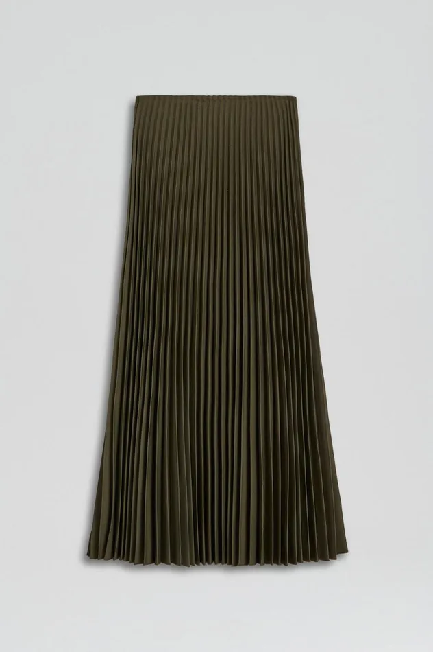 Women Scanlan Theodore Skirts TWILL PLEAT SKIRT Jungle Women Scanlan Theodore Skirts TWILL PLEAT SKIRT Jungle