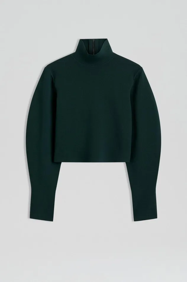 Women Scanlan Theodore Tops CREPE KNIT COCOON SLEEVE SWEATER Darkgreen Women Scanlan Theodore Tops CREPE KNIT COCOON SLEEVE SWEATER Darkgreen