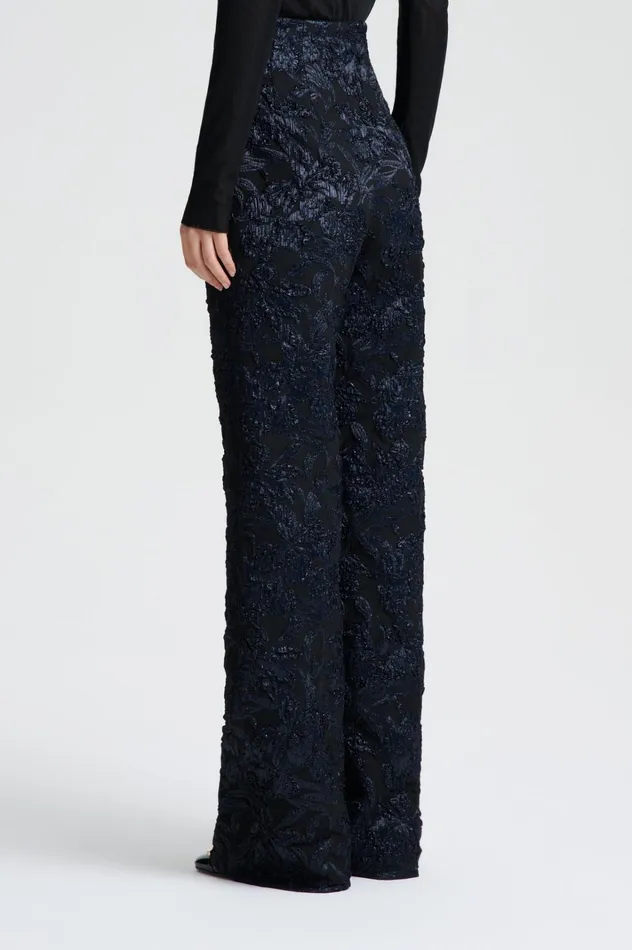 Women Scanlan Theodore Trousers FRENCH JACQUARD TROUSER Black Women Scanlan Theodore Trousers FRENCH JACQUARD TROUSER Black