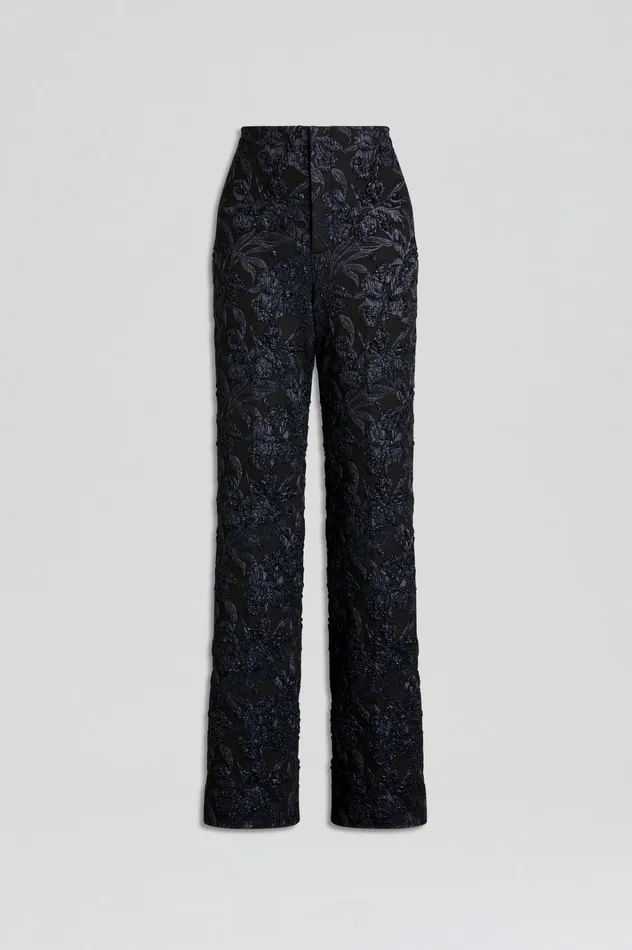 Women Scanlan Theodore Trousers FRENCH JACQUARD TROUSER Black Women Scanlan Theodore Trousers FRENCH JACQUARD TROUSER Black