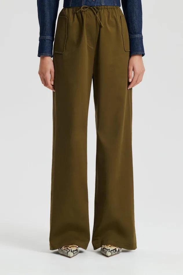 Women Scanlan Theodore Trousers POCKET CARGO Olive Women Scanlan Theodore Trousers POCKET CARGO Olive