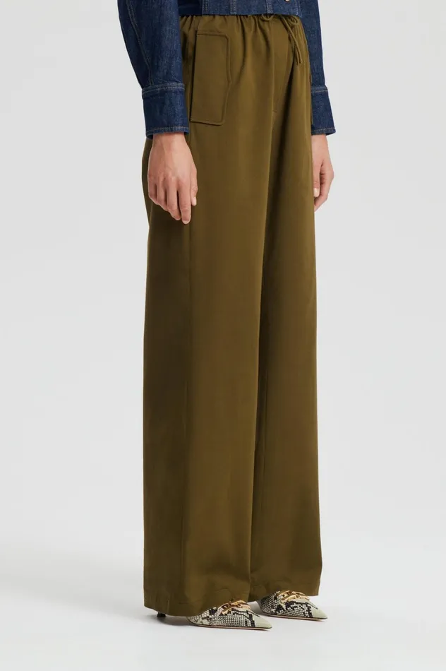 Women Scanlan Theodore Trousers POCKET CARGO Olive Women Scanlan Theodore Trousers POCKET CARGO Olive