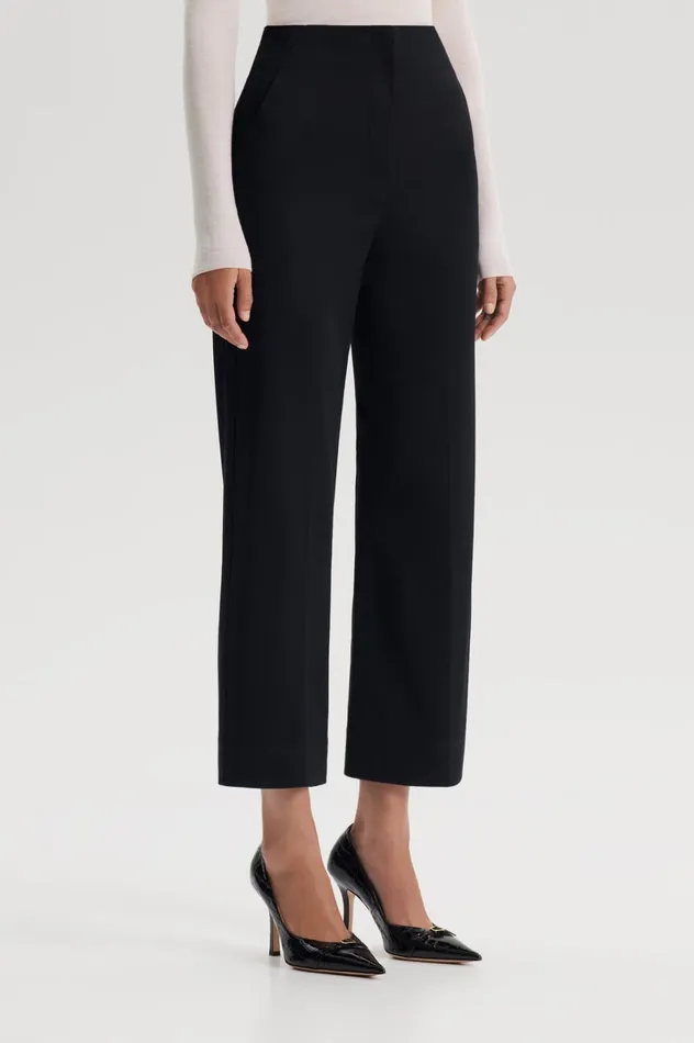 Women Scanlan Theodore Trousers SATEEN CROPPED WIDE LEG TROUSER Black Women Scanlan Theodore Trousers SATEEN CROPPED WIDE LEG TROUSER Black