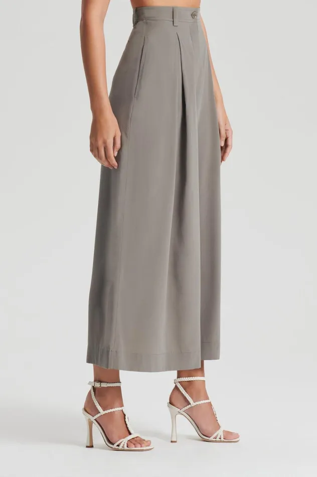 Women Scanlan Theodore Trousers SILK CROP TROUSER Taupe Women Scanlan Theodore Trousers SILK CROP TROUSER Taupe