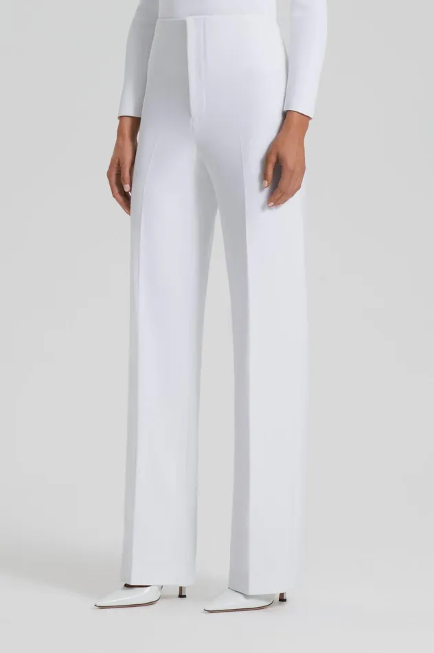 Women Scanlan Theodore Trousers TAILORED CREPE TROUSER White Women Scanlan Theodore Trousers TAILORED CREPE TROUSER White