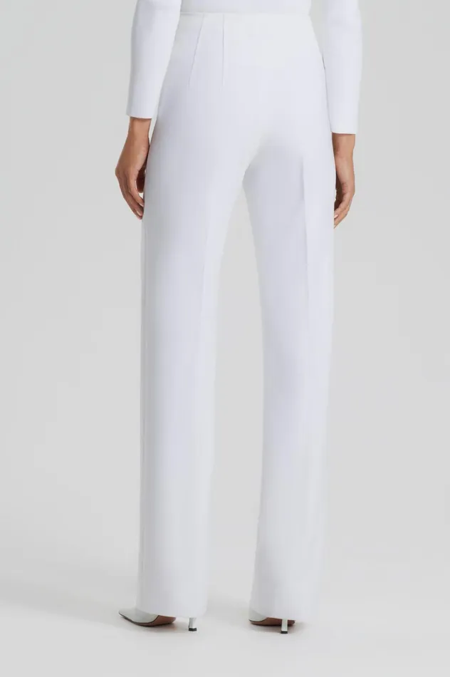 Women Scanlan Theodore Trousers TAILORED CREPE TROUSER White Women Scanlan Theodore Trousers TAILORED CREPE TROUSER White
