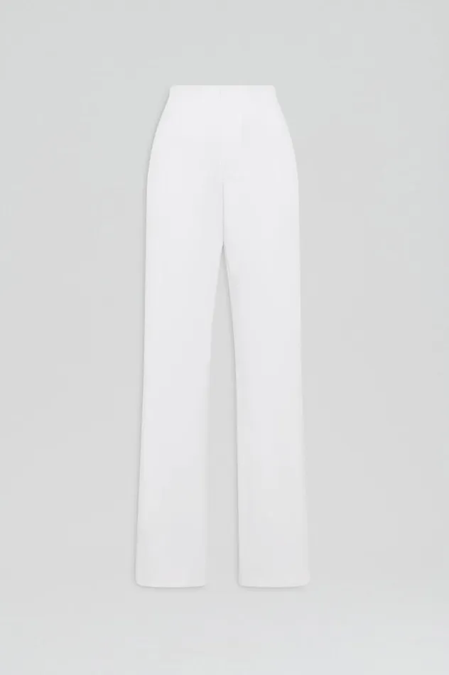 Women Scanlan Theodore Trousers TAILORED CREPE TROUSER White Women Scanlan Theodore Trousers TAILORED CREPE TROUSER White