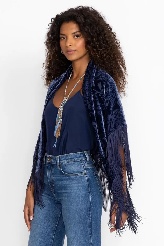 Women Scarves Johnny Was VANETTA FRINGE WRAP Alixa Burnout Women Scarves Johnny Was VANETTA FRINGE WRAP Alixa Burnout