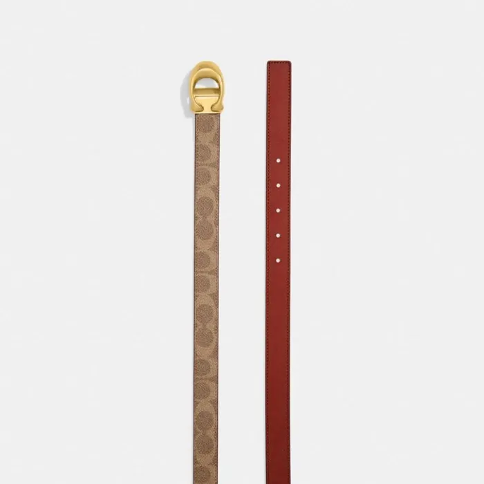Women Sculpted C Buckle Cut To Size Reversible Belt 25 Mm Brasstanrust Coach Belts Women Sculpted C Buckle Cut To Size Reversible Belt 25 Mm Brasstanrust Coach Belts