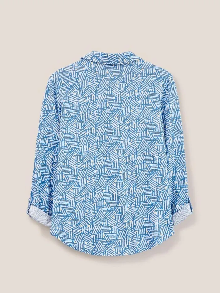 Women SHIRTS and BLOUSES White Stuff Annie Cotton Jersey Shirt Blue Print Women SHIRTS and BLOUSES White Stuff Annie Cotton Jersey Shirt Blue Print