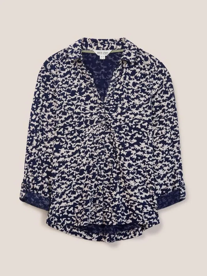 Women SHIRTS and BLOUSES White Stuff Annie Cotton Jersey Shirt Natural Print Women SHIRTS and BLOUSES White Stuff Annie Cotton Jersey Shirt Natural Print