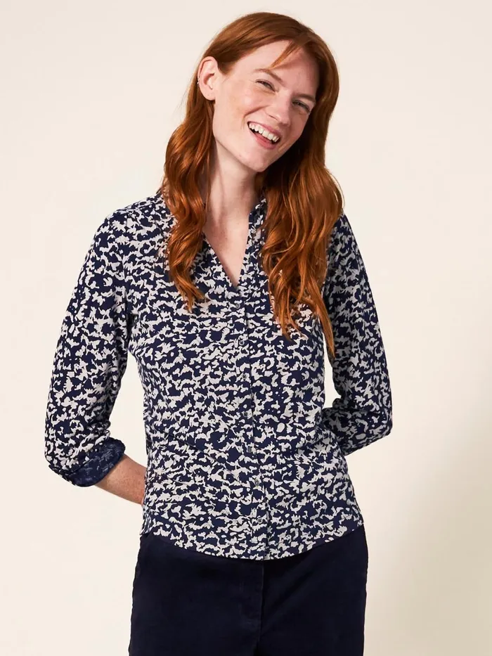 Women SHIRTS and BLOUSES White Stuff Annie Cotton Jersey Shirt Natural Print Women SHIRTS and BLOUSES White Stuff Annie Cotton Jersey Shirt Natural Print