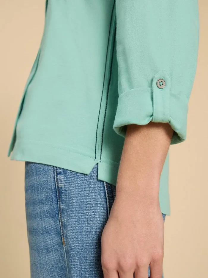 Women SHIRTS and BLOUSES White Stuff ANNIE JERSEY PRINT SHIRT Mid Teal Women SHIRTS and BLOUSES White Stuff ANNIE JERSEY PRINT SHIRT Mid Teal
