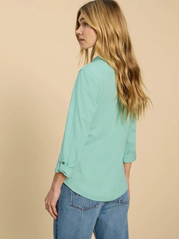Women SHIRTS and BLOUSES White Stuff ANNIE JERSEY PRINT SHIRT Mid Teal Women SHIRTS and BLOUSES White Stuff ANNIE JERSEY PRINT SHIRT Mid Teal