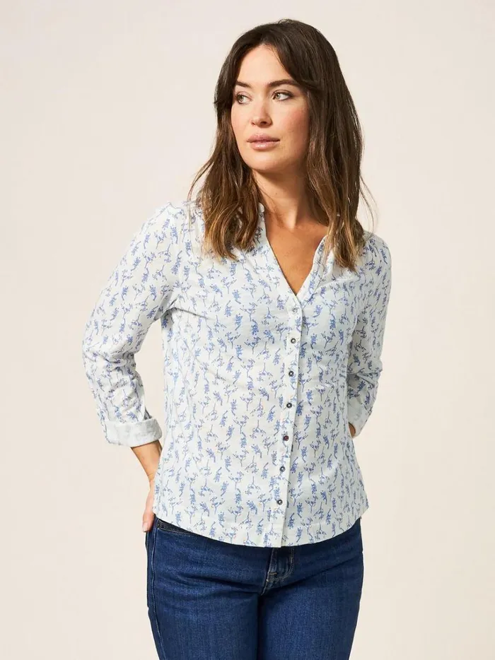 Women SHIRTS and BLOUSES White Stuff Annie Jersey Printed Shirt White Multi Women SHIRTS and BLOUSES White Stuff Annie Jersey Printed Shirt White Multi
