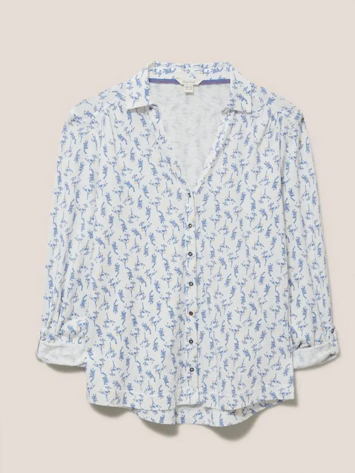 Women SHIRTS and BLOUSES White Stuff Annie Jersey Printed Shirt White Multi Women SHIRTS and BLOUSES White Stuff Annie Jersey Printed Shirt White Multi