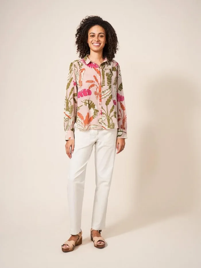 Women SHIRTS and BLOUSES White Stuff Ayla Cotton Shirt Pink Multi