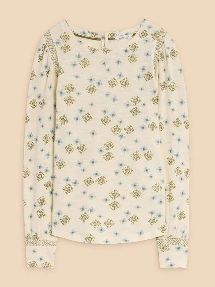 Women SHIRTS and BLOUSES White Stuff BLAKE PUFF SLEEVE TOP Ivory Multi Women SHIRTS and BLOUSES White Stuff BLAKE PUFF SLEEVE TOP Ivory Multi
