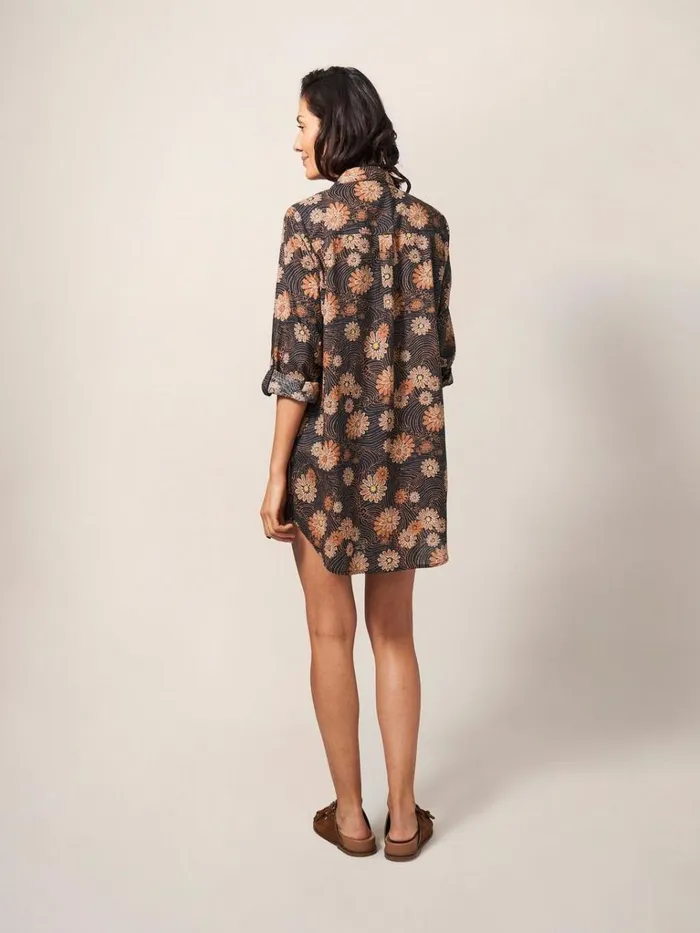 Women SHIRTS and BLOUSES White Stuff Carrie Longline Shirt Orange Print Women SHIRTS and BLOUSES White Stuff Carrie Longline Shirt Orange Print