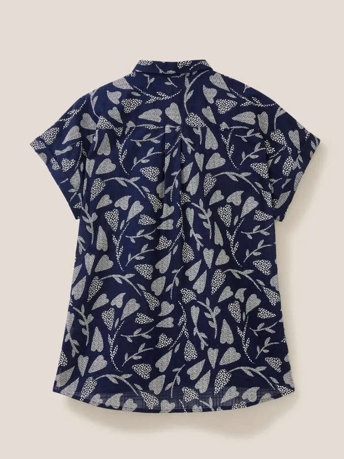 Women SHIRTS and BLOUSES White Stuff Ella Organic Cotton Shirt Navy Print Women SHIRTS and BLOUSES White Stuff Ella Organic Cotton Shirt Navy Print
