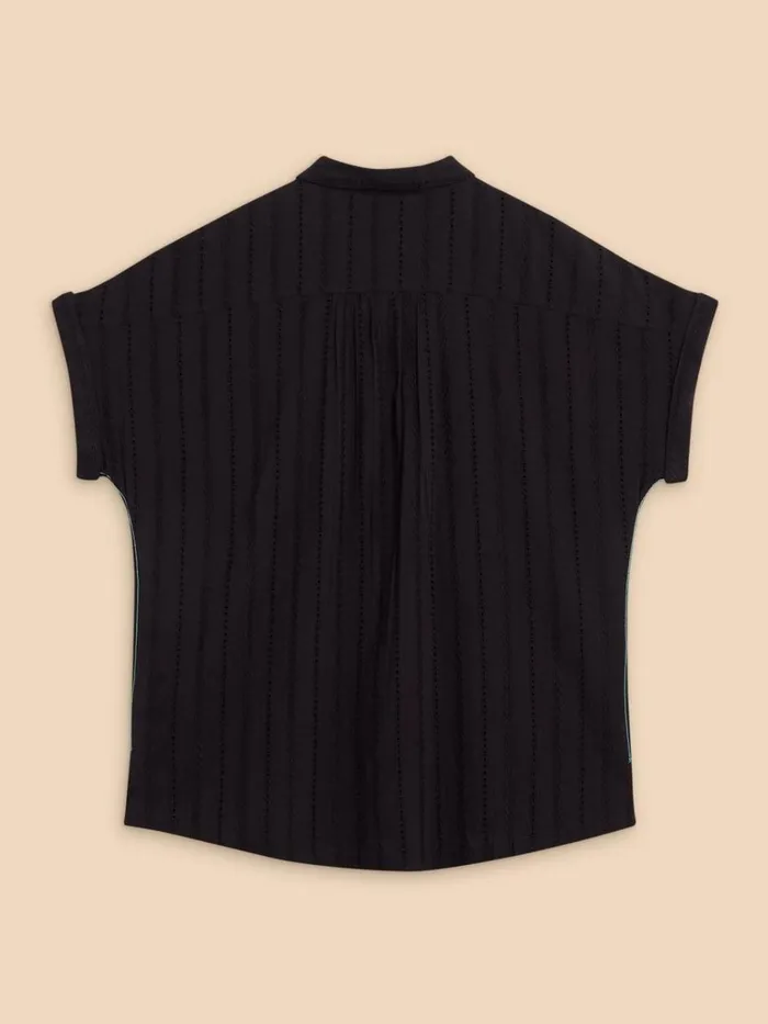 Women SHIRTS and BLOUSES White Stuff Ellie Cotton Broderie Shirt Pure Black Women SHIRTS and BLOUSES White Stuff Ellie Cotton Broderie Shirt Pure Black