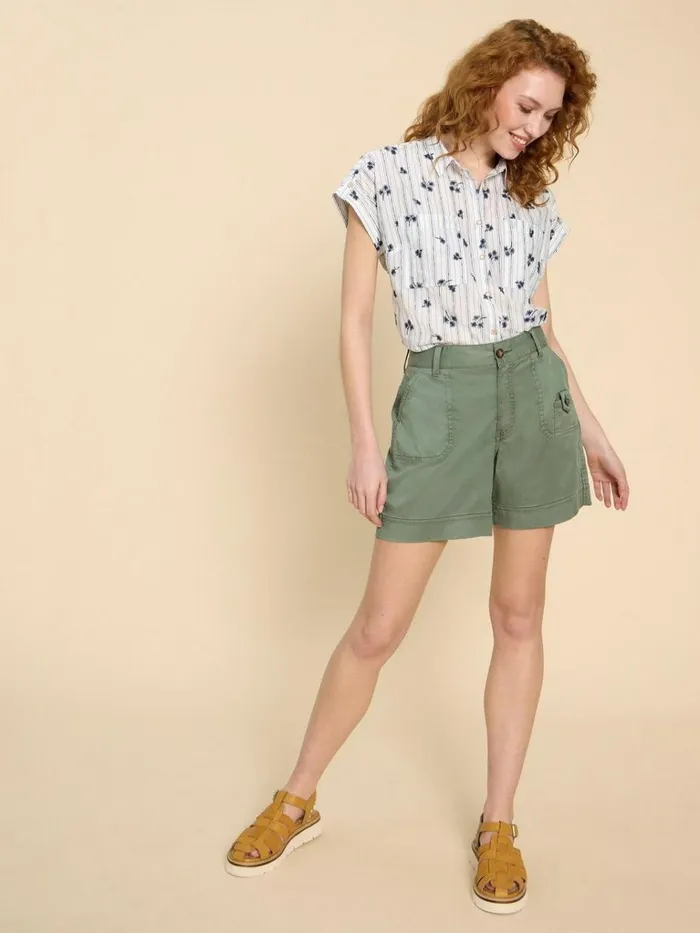 Women SHIRTS and BLOUSES White Stuff Ellie Stripe Embroidered Shirt Ivory Multi