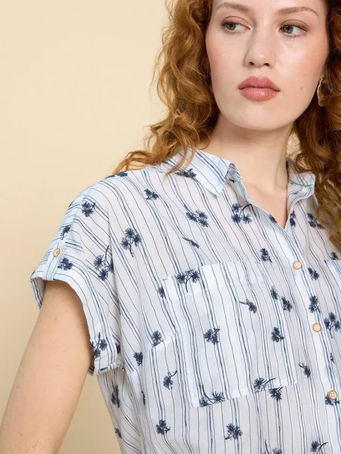 Women SHIRTS and BLOUSES White Stuff Ellie Stripe Embroidered Shirt Ivory Multi Women SHIRTS and BLOUSES White Stuff Ellie Stripe Embroidered Shirt Ivory Multi