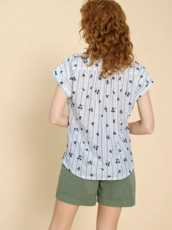 Women SHIRTS and BLOUSES White Stuff Ellie Stripe Embroidered Shirt Ivory Multi Women SHIRTS and BLOUSES White Stuff Ellie Stripe Embroidered Shirt Ivory Multi