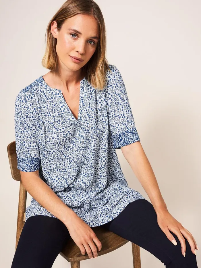 Women SHIRTS and BLOUSES White Stuff Kaia Tunic White Multi Women SHIRTS and BLOUSES White Stuff Kaia Tunic White Multi