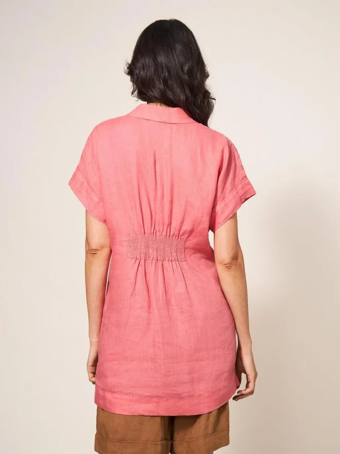 Women SHIRTS and BLOUSES White Stuff Marianne Linen Tunic Top Mid Red Women SHIRTS and BLOUSES White Stuff Marianne Linen Tunic Top Mid Red