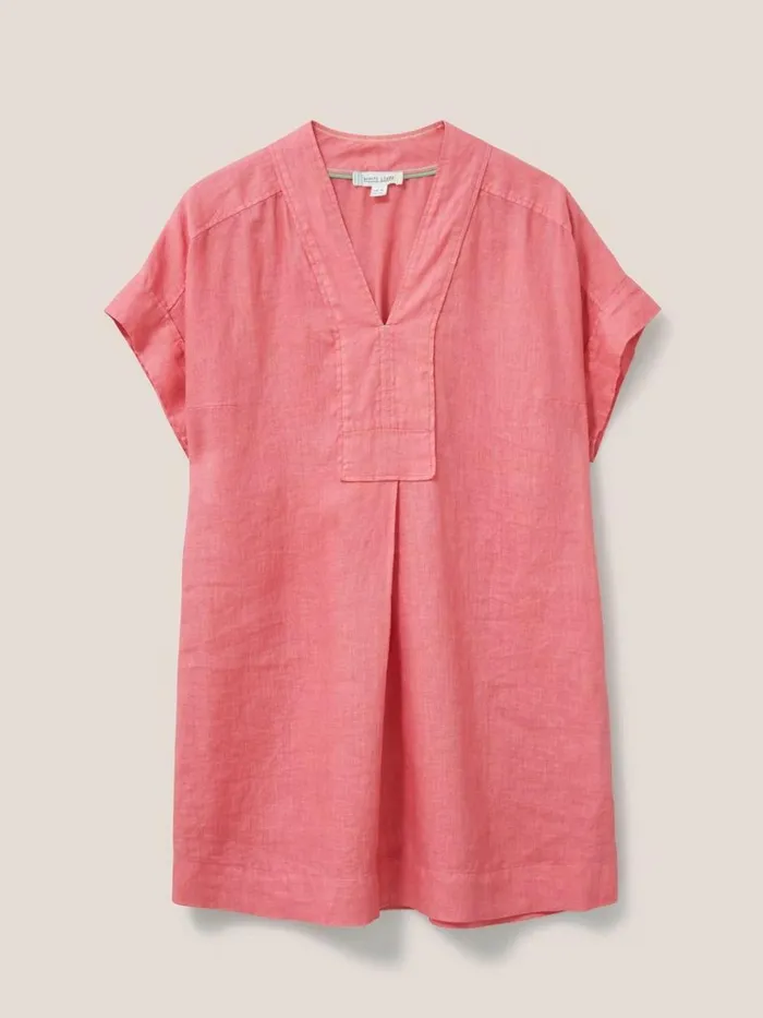Women SHIRTS and BLOUSES White Stuff Marianne Linen Tunic Top Mid Red Women SHIRTS and BLOUSES White Stuff Marianne Linen Tunic Top Mid Red