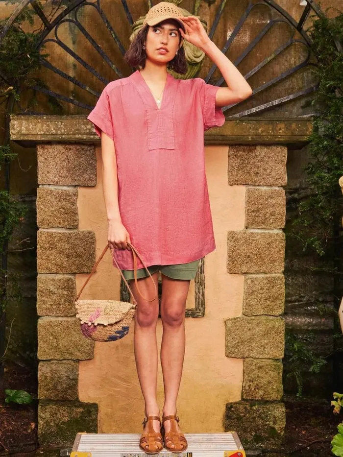 Women SHIRTS and BLOUSES White Stuff Marianne Linen Tunic Top Mid Red Women SHIRTS and BLOUSES White Stuff Marianne Linen Tunic Top Mid Red
