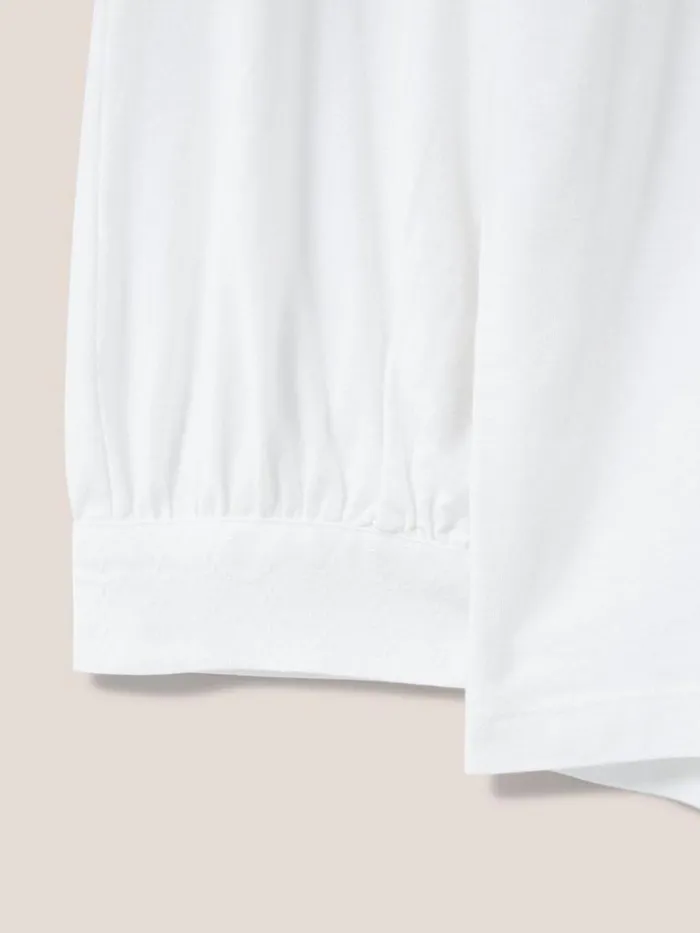 Women SHIRTS and BLOUSES White Stuff MOLLIE JERSEY MIX TOP Brilliant White Women SHIRTS and BLOUSES White Stuff MOLLIE JERSEY MIX TOP Brilliant White