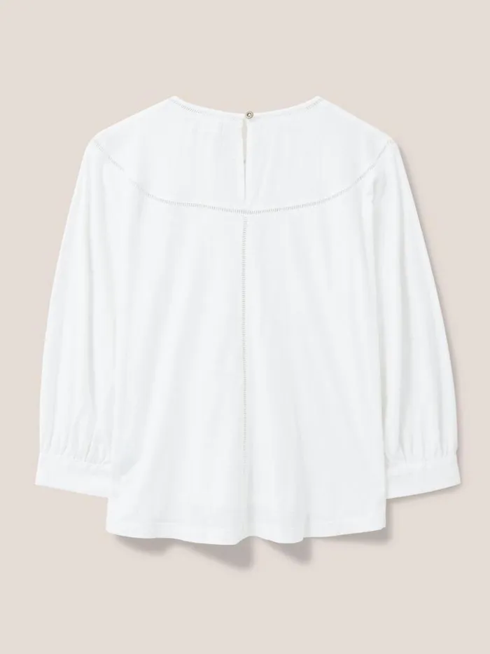 Women SHIRTS and BLOUSES White Stuff MOLLIE JERSEY MIX TOP Brilliant White Women SHIRTS and BLOUSES White Stuff MOLLIE JERSEY MIX TOP Brilliant White