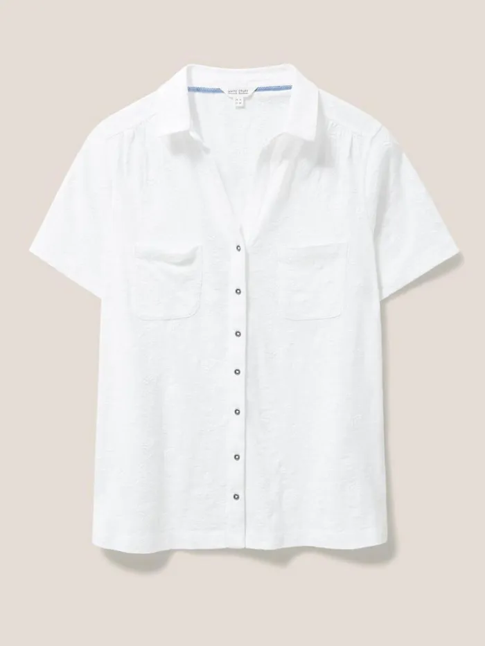 Women SHIRTS and BLOUSES White Stuff PENNY POCKET EMBROIDERED JERSEY SHIRT Brilliant White Women SHIRTS and BLOUSES White Stuff PENNY POCKET EMBROIDERED JERSEY SHIRT Brilliant White