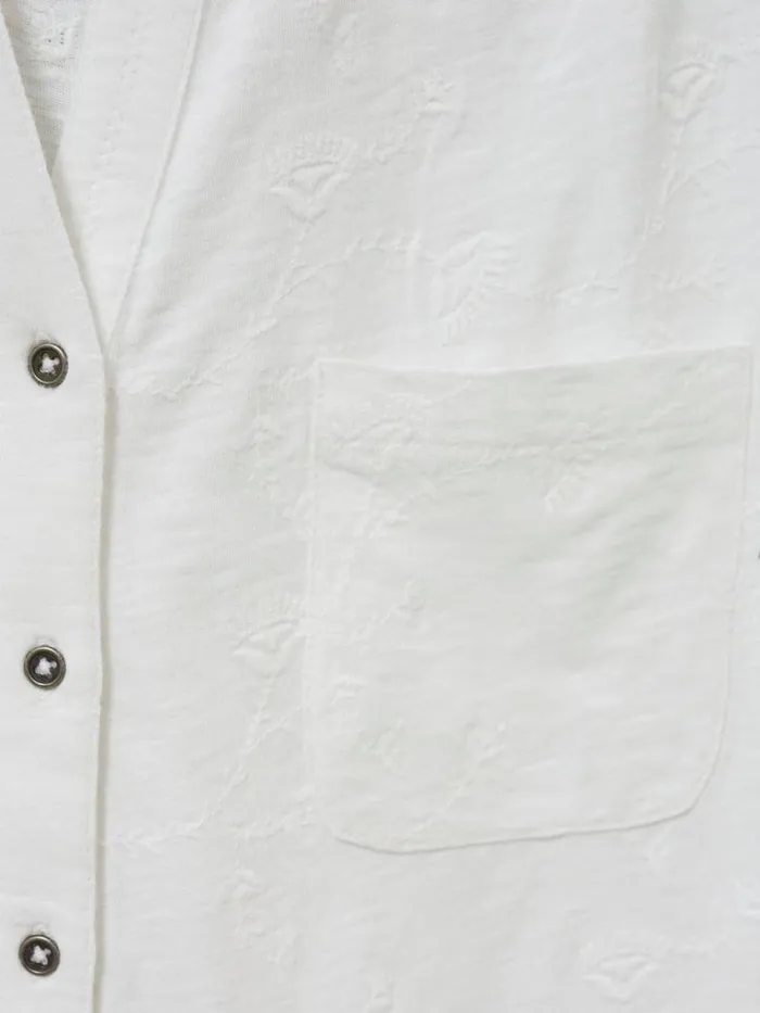 Women SHIRTS and BLOUSES White Stuff PENNY POCKET EMBROIDERED JERSEY SHIRT Brilliant White Women SHIRTS and BLOUSES White Stuff PENNY POCKET EMBROIDERED JERSEY SHIRT Brilliant White