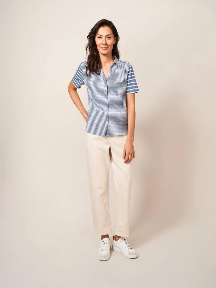 Women SHIRTS and BLOUSES White Stuff PENNY POCKET STRIPE SHIRT Navy Multi