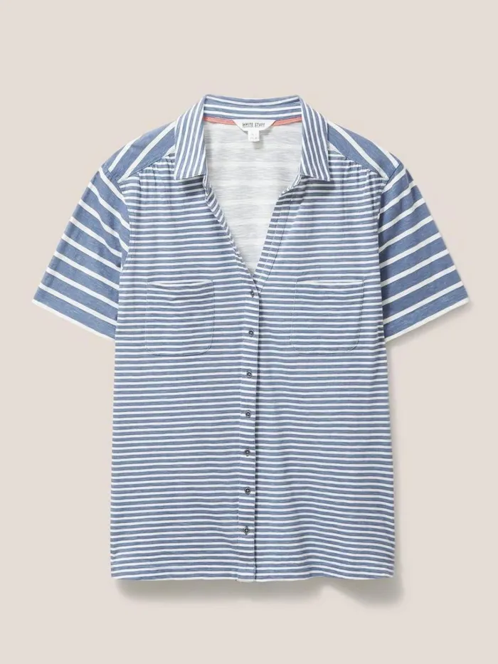 Women SHIRTS and BLOUSES White Stuff PENNY POCKET STRIPE SHIRT Navy Multi Women SHIRTS and BLOUSES White Stuff PENNY POCKET STRIPE SHIRT Navy Multi