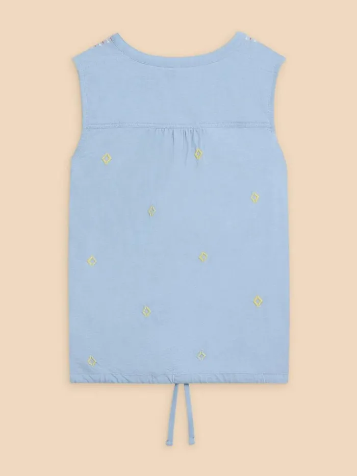 Women SHIRTS and BLOUSES White Stuff TULIP JERSEY SLEEVELESS SHIRT Blue Multi Women SHIRTS and BLOUSES White Stuff TULIP JERSEY SLEEVELESS SHIRT Blue Multi