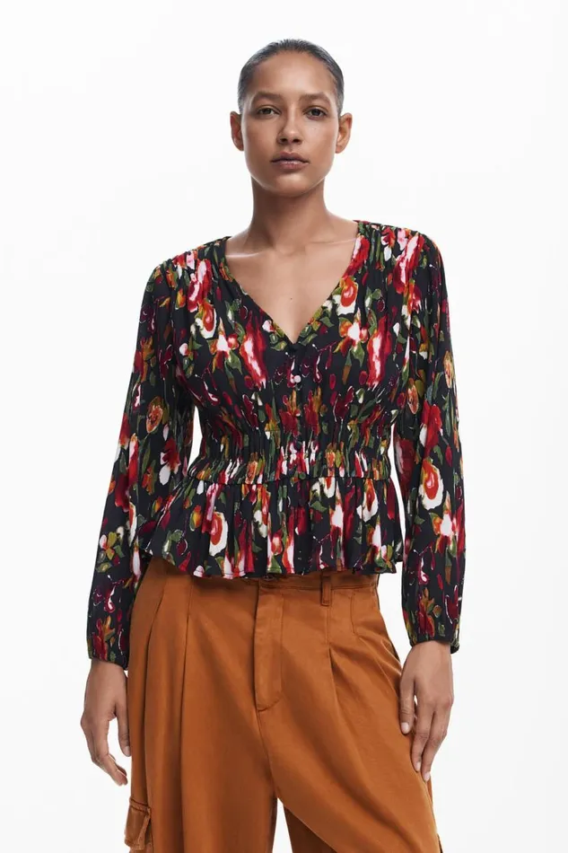 Women Shirts And Blouses Desigual Floral Blouse