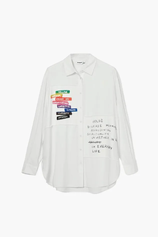Women Shirts And Blouses Desigual Letter Print Shirt
