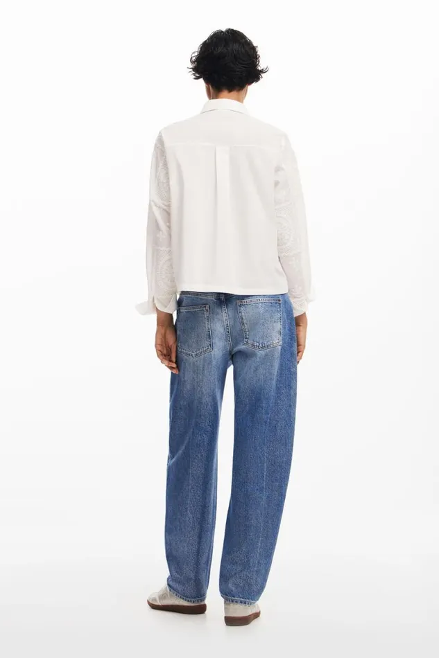 Women Shirts And Blouses Desigual Plain Shirt With Embroidery