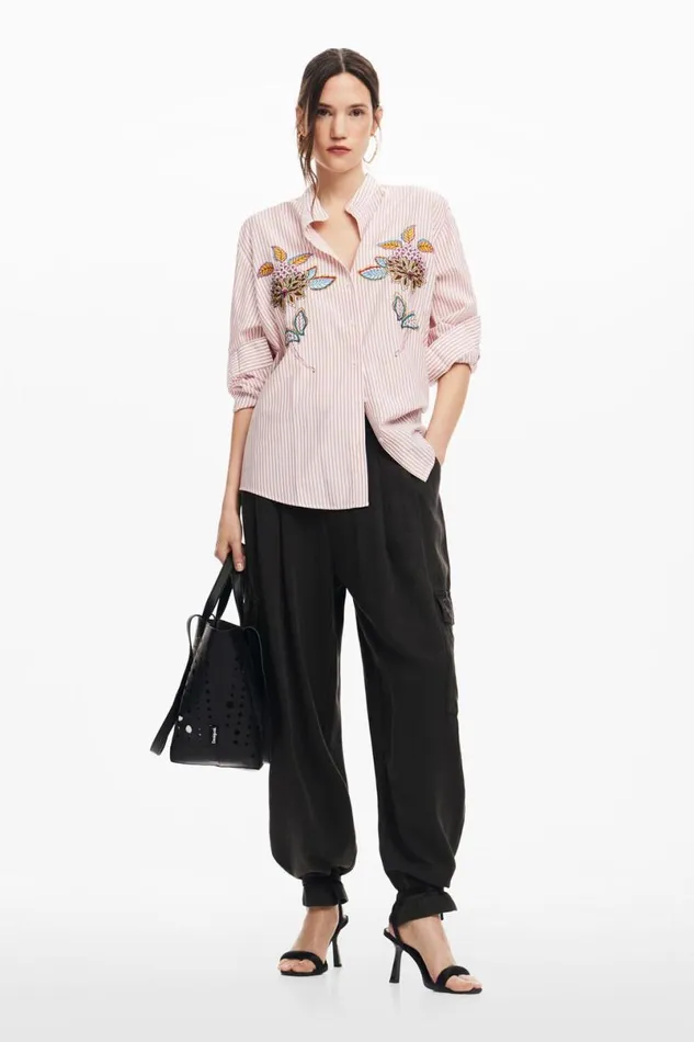 Women Shirts And Blouses Desigual Striped Floral Shirt