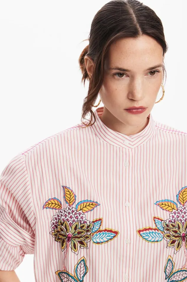 Women Shirts And Blouses Desigual Striped Floral Shirt