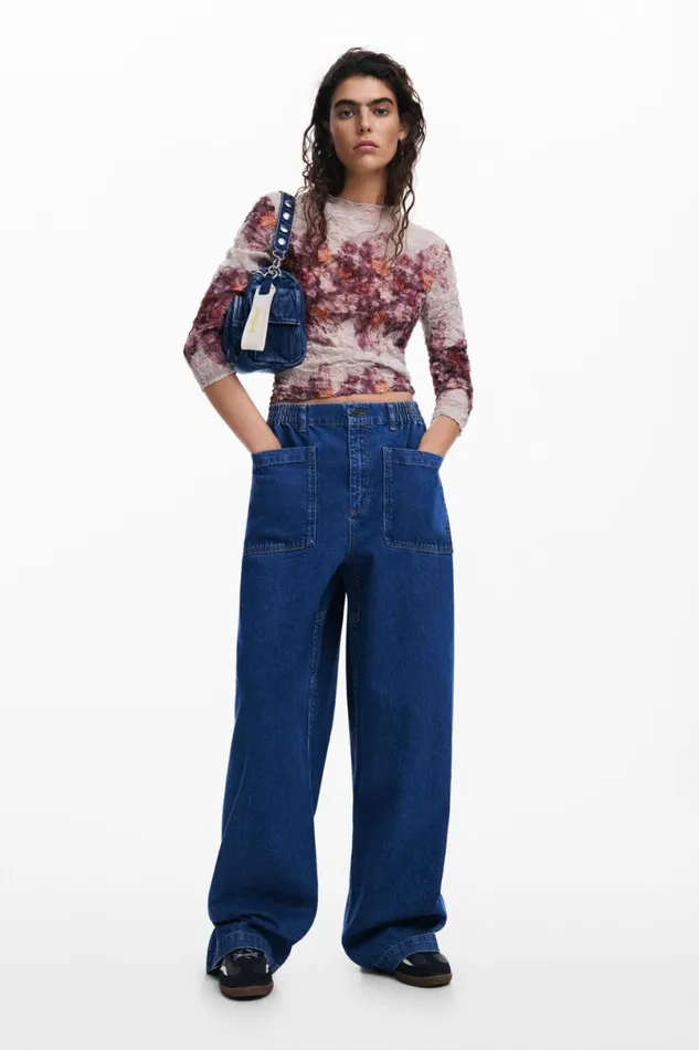 Women Shirts And Blouses Desigual Textured Floral Blouse