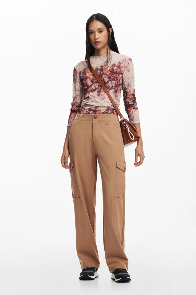 Women Shirts And Blouses Desigual Textured Floral Blouse