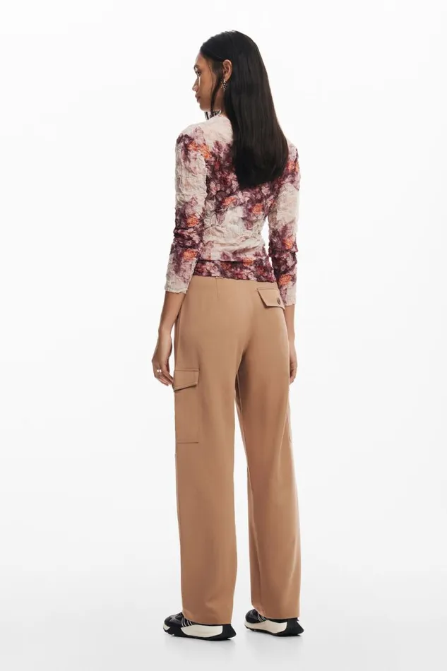 Women Shirts And Blouses Desigual Textured Floral Blouse