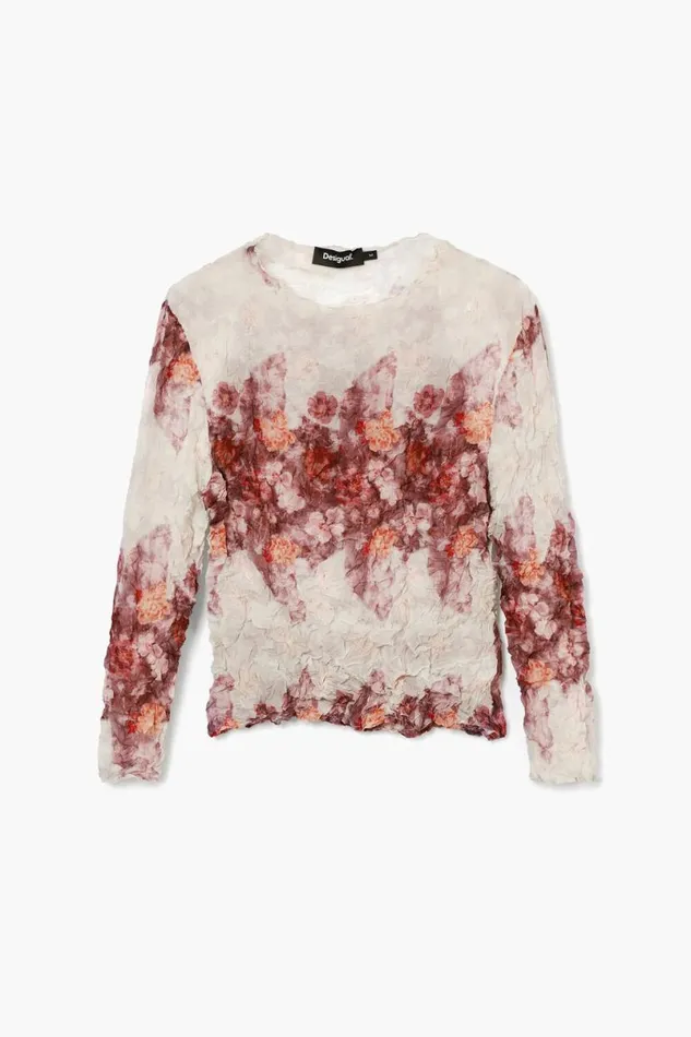 Women Shirts And Blouses Desigual Textured Floral Blouse