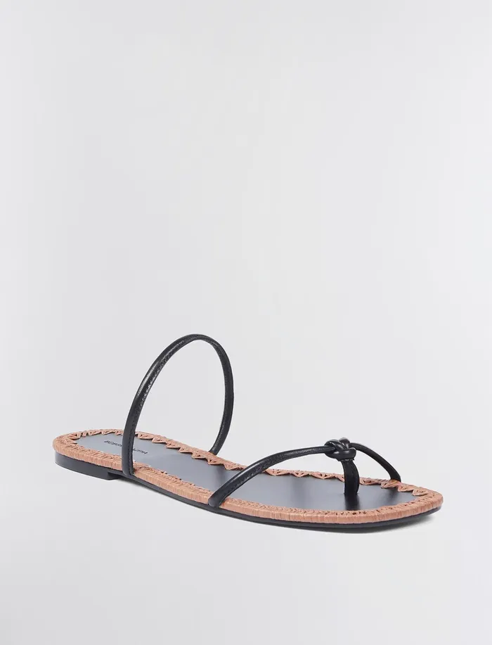 Women Shoes BCBG Black Tan Bali Sandal Blacktan